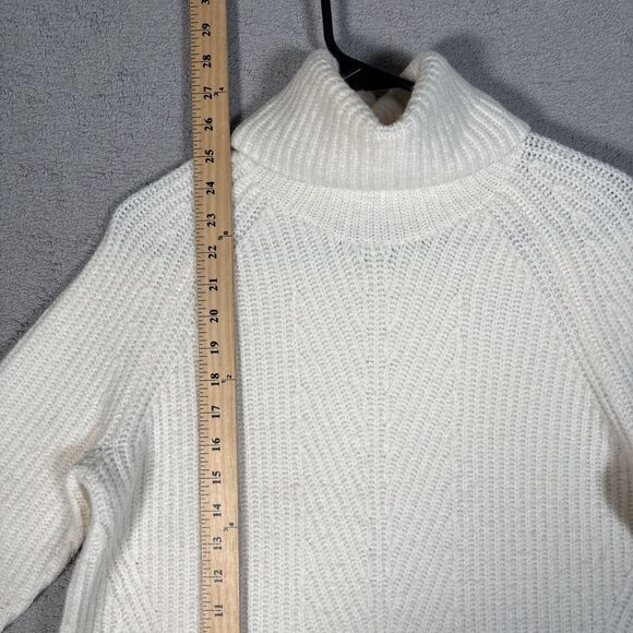 Madewell‎ Mercer Turtleneck Sweater In Coziest Yarn Ivory Oversized Boxy Size S - Picture 6 of 13